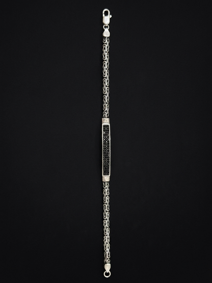 Byzantine Black Pavé Bar Bracelet