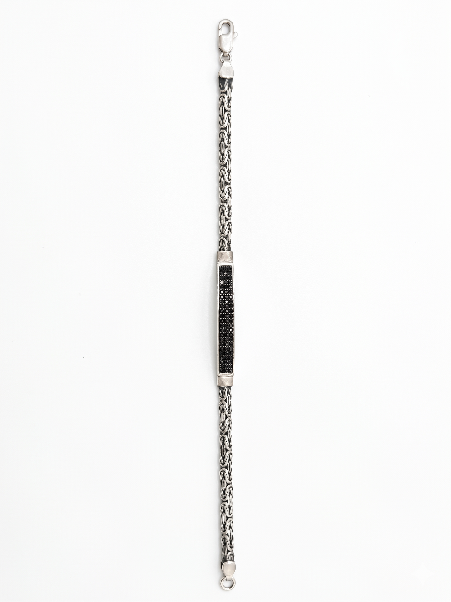 byzantine black pavé bar bracelet