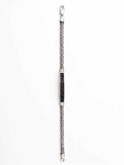 Byzantine Black Pavé Bar Bracelet