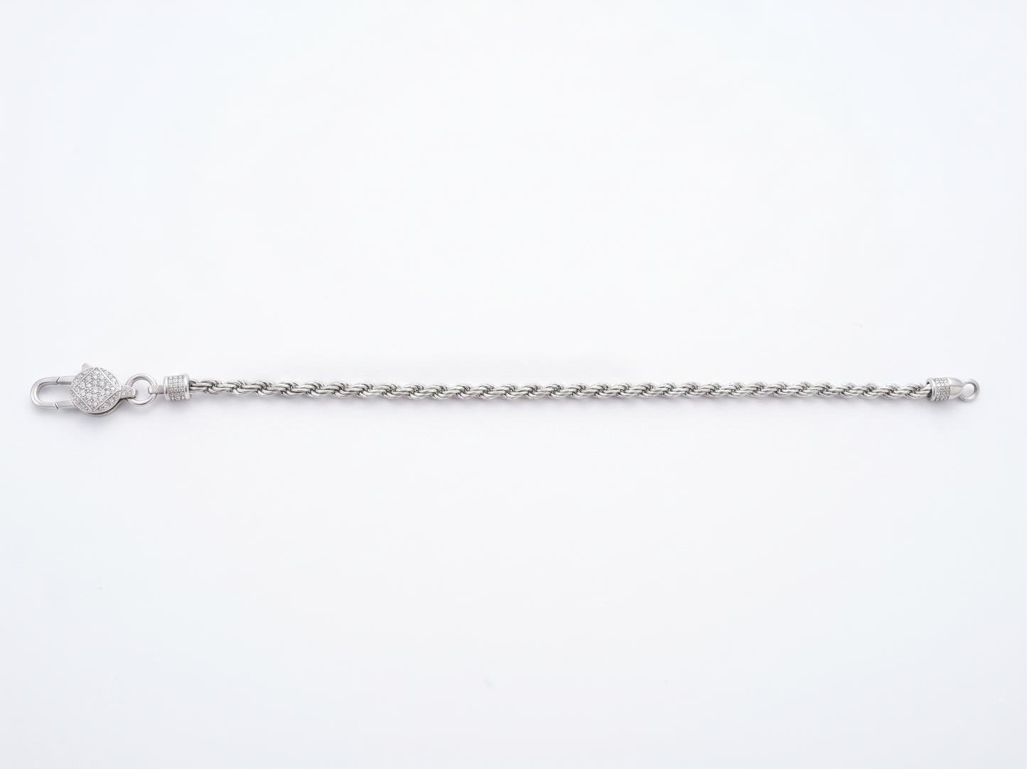 delicate rope-style charm bracelet