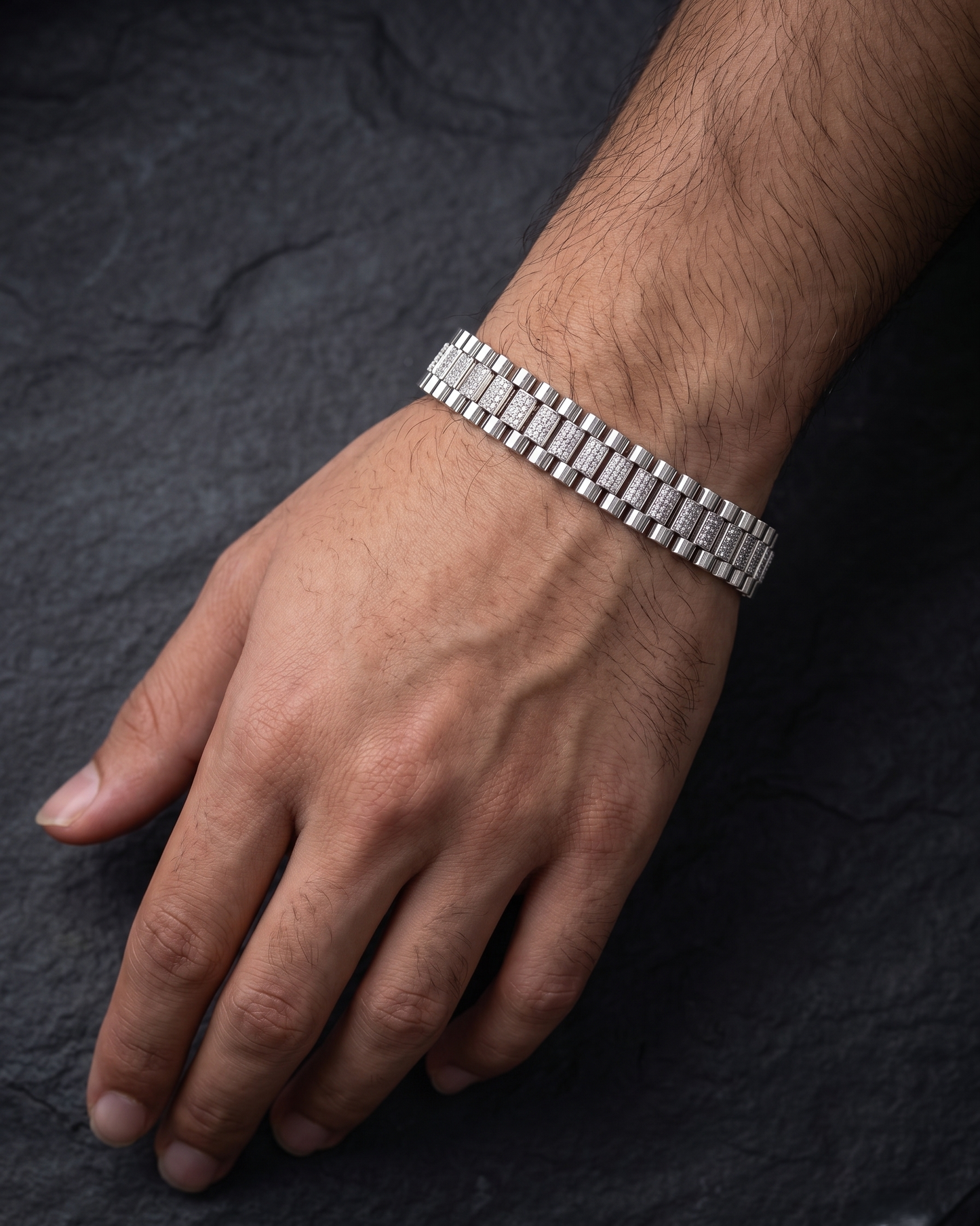 classic pavé-link chain bracelet