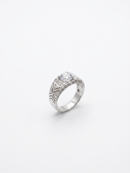 Ornate Filigree Solitaire Statement Ring