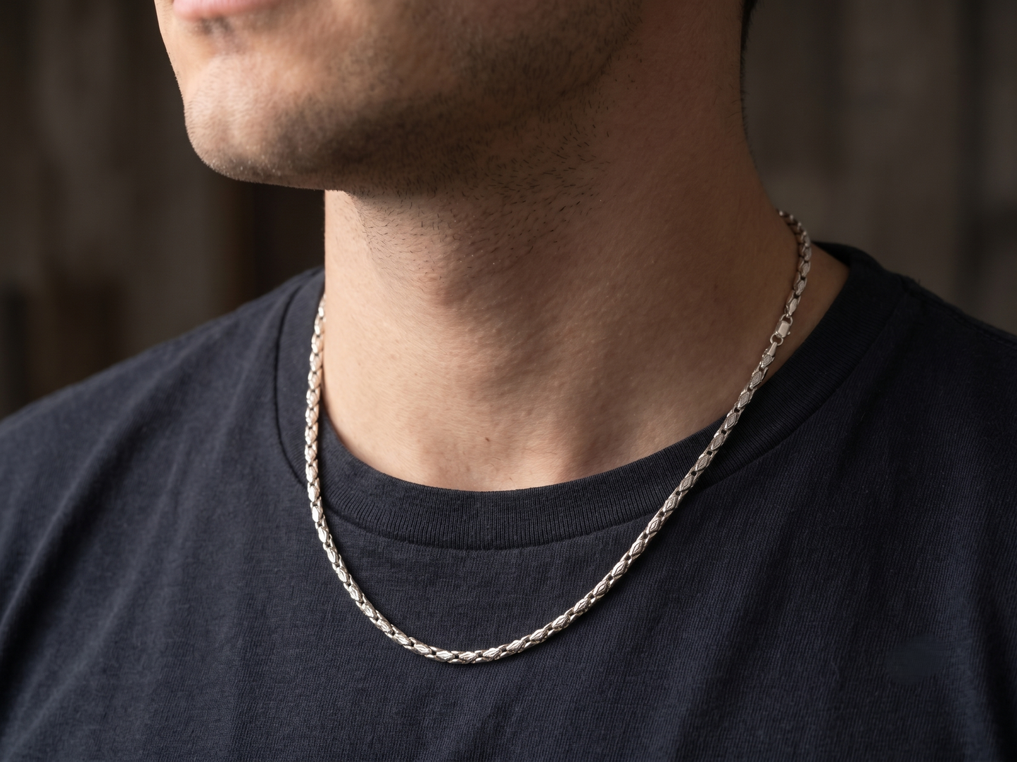 radiant twisted sterling silver chain