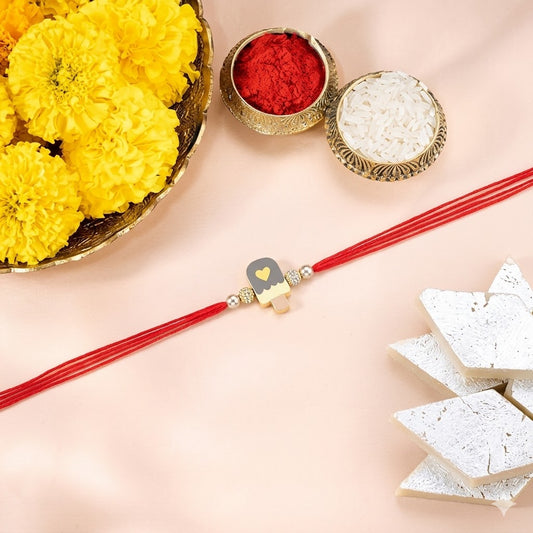 Ice Cream Heart Charm Rakhi