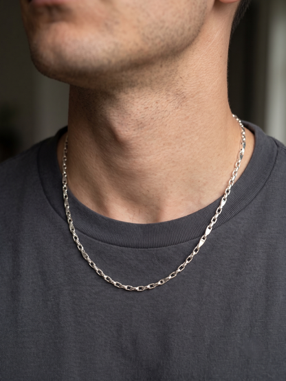 Sleek Minimalist Sterling Silver Chain