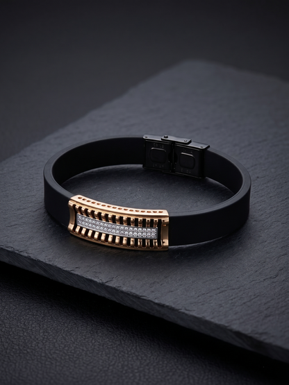 Modern Linear Pavé Bar Bracelet