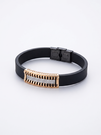 Modern Linear Pavé Bar Bracelet