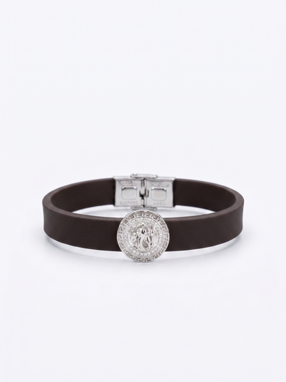 Ganesha Motif Pavé Circular Bracelet