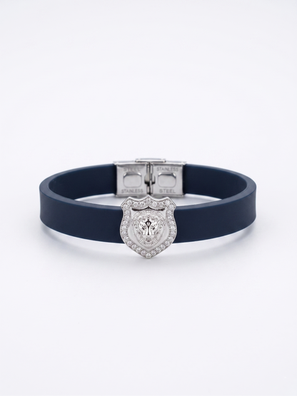 Majestic Shield-Lion Pavé Bracelet