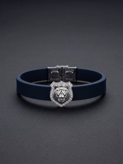 Majestic Shield-Lion Pavé Bracelet