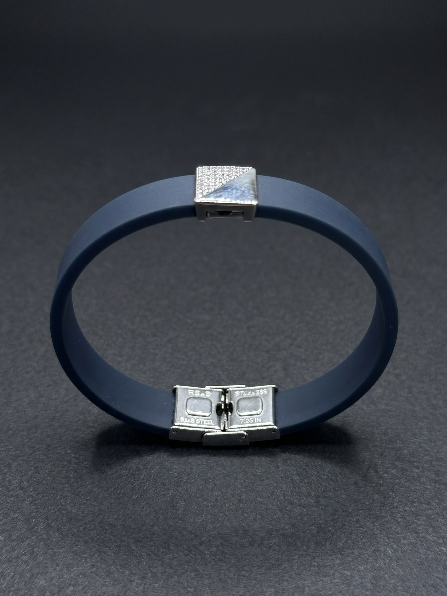 geometric half-pavé bar bracelet
