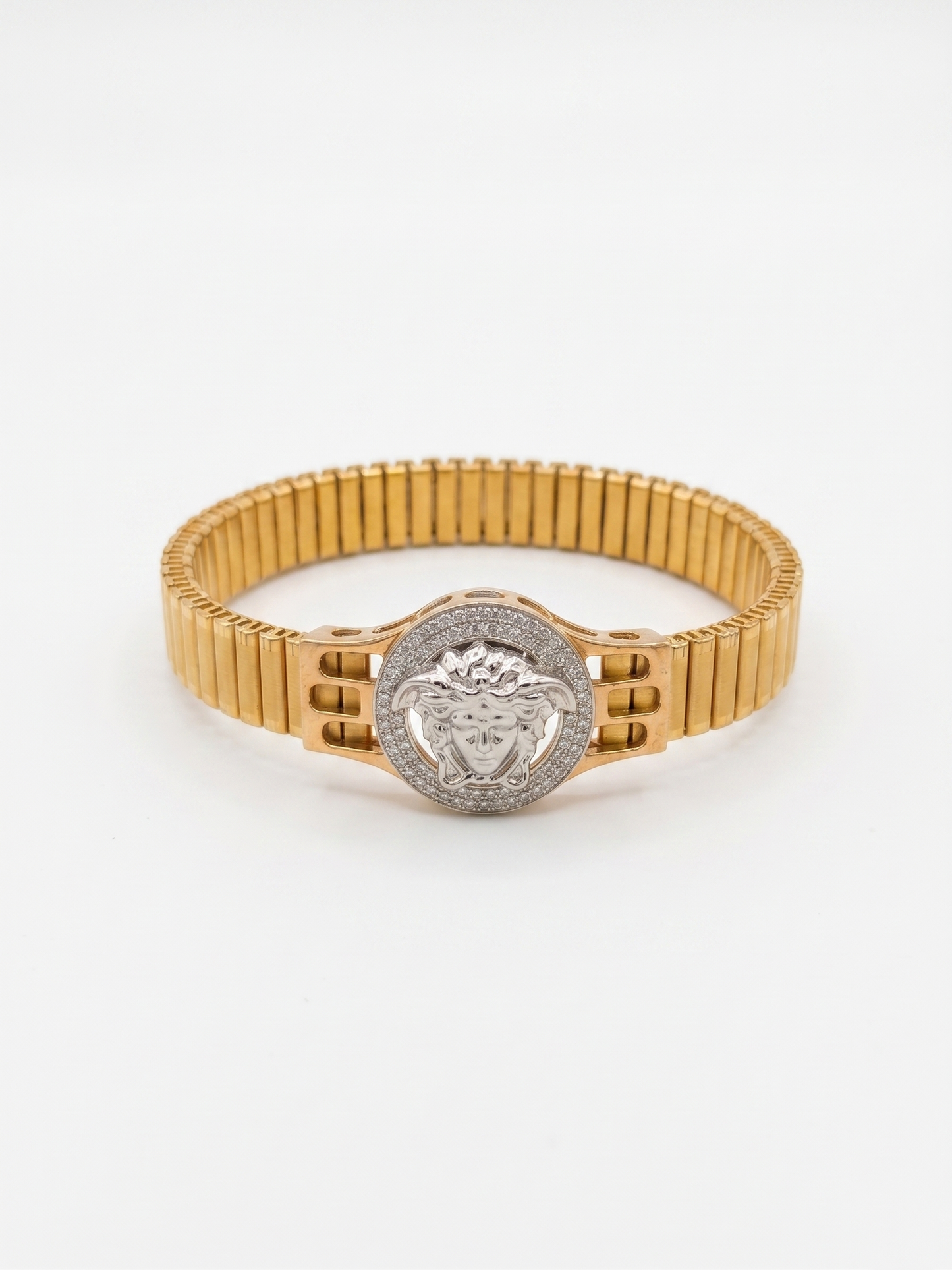 heritage gold-tone medusa bangle