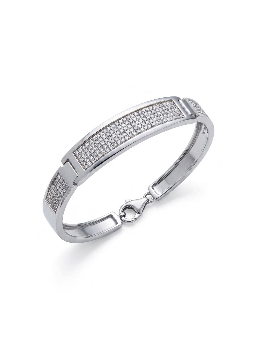 radiant pavé statement bangle
