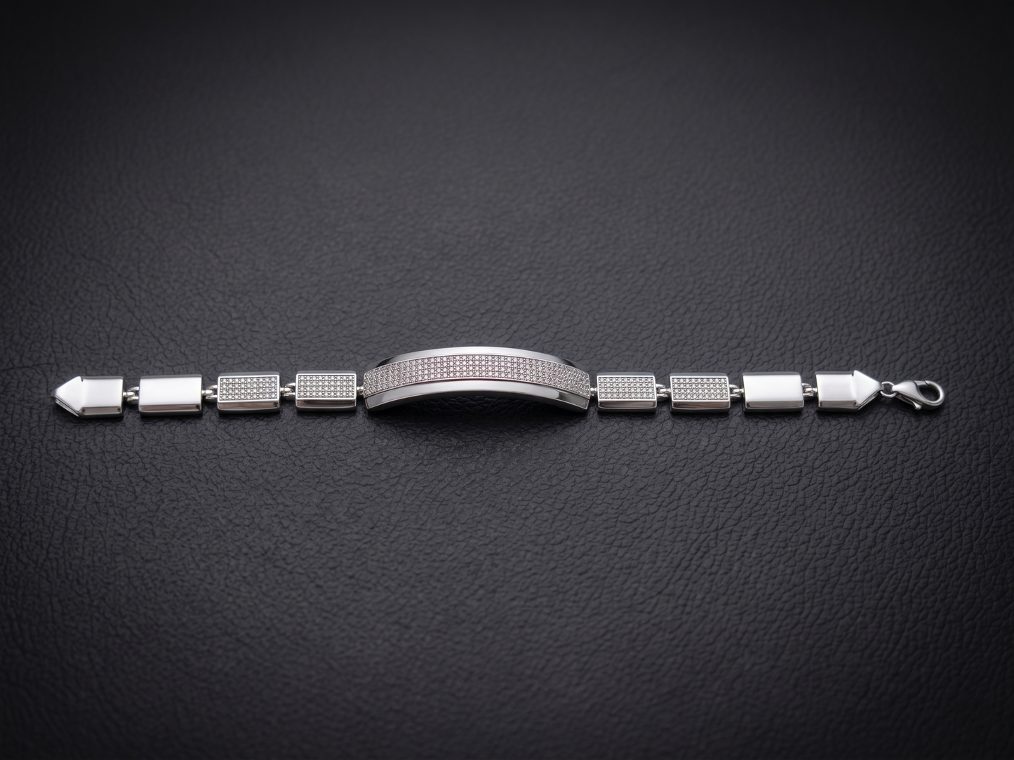 radiant pavé statement bar bracelet