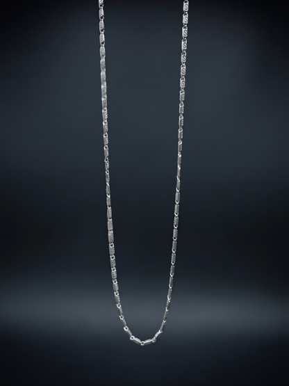 Artisan Textured Link Sterling Silver Chain