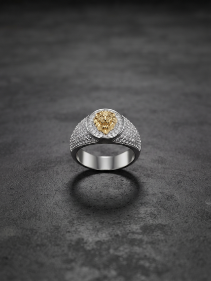 Royal Lion Crest Sterling Silver Statement Ring