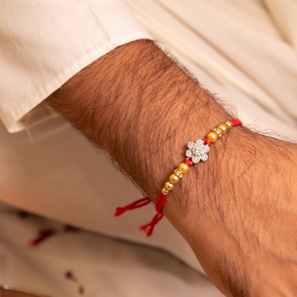 Elegant Floral Diamond Rakhi