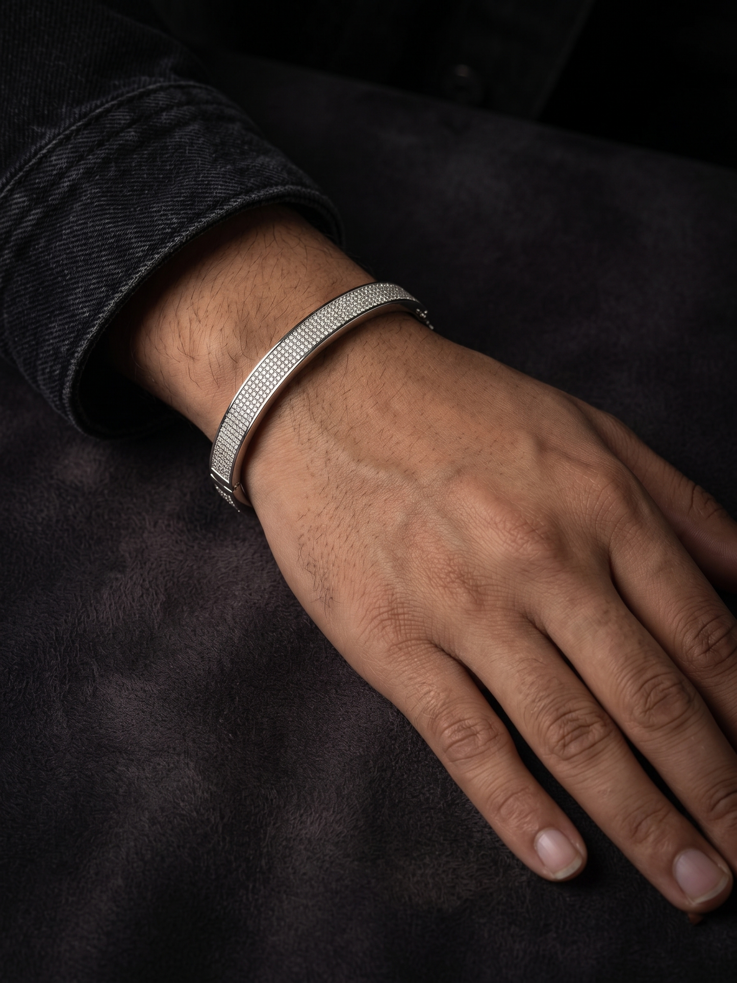 brilliant pavé crystal bangle