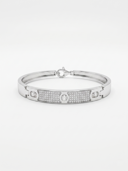 Dainty Pavé Crystal Bar Bangle