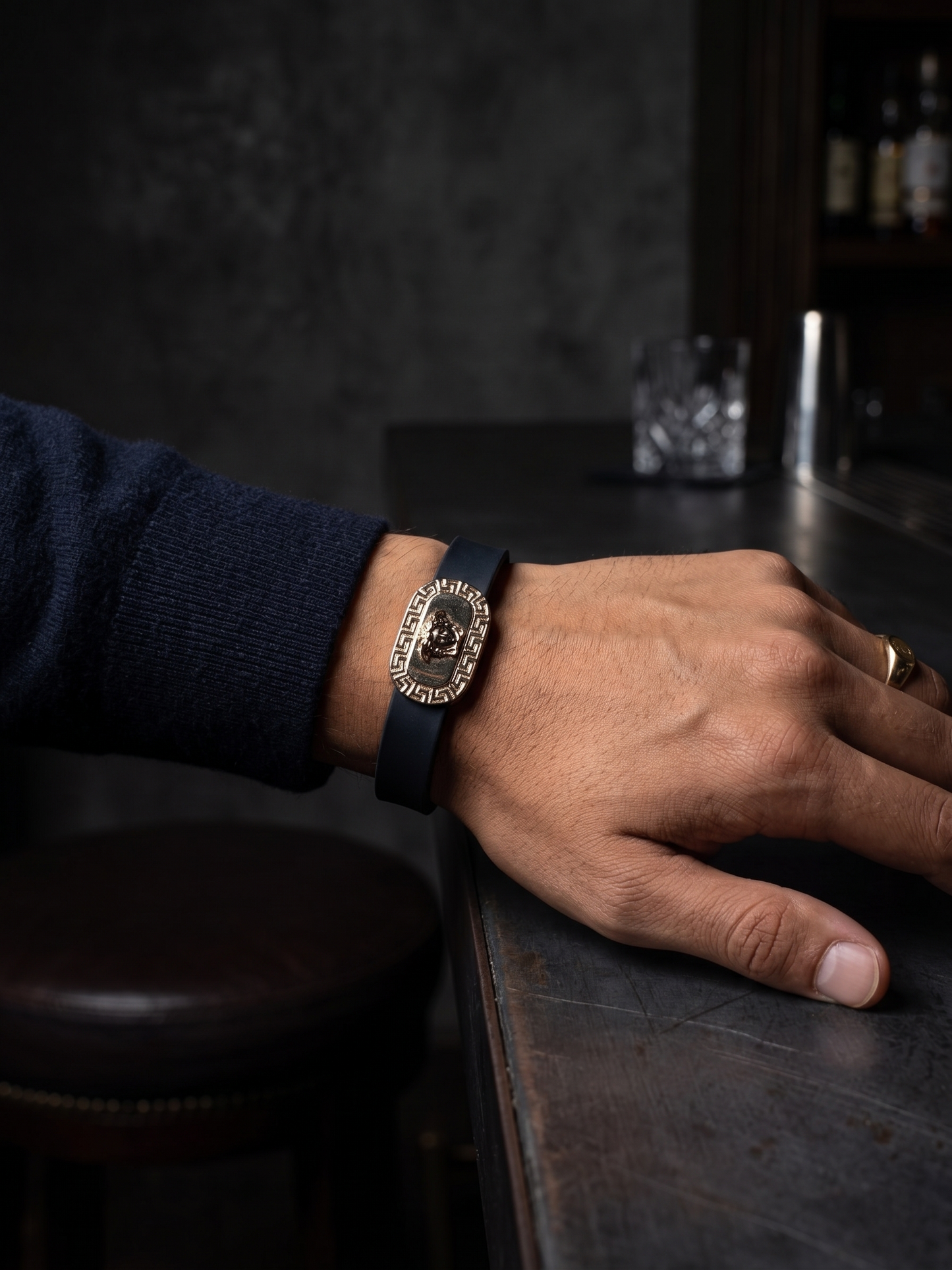 classic medusa-style pavé bracelet