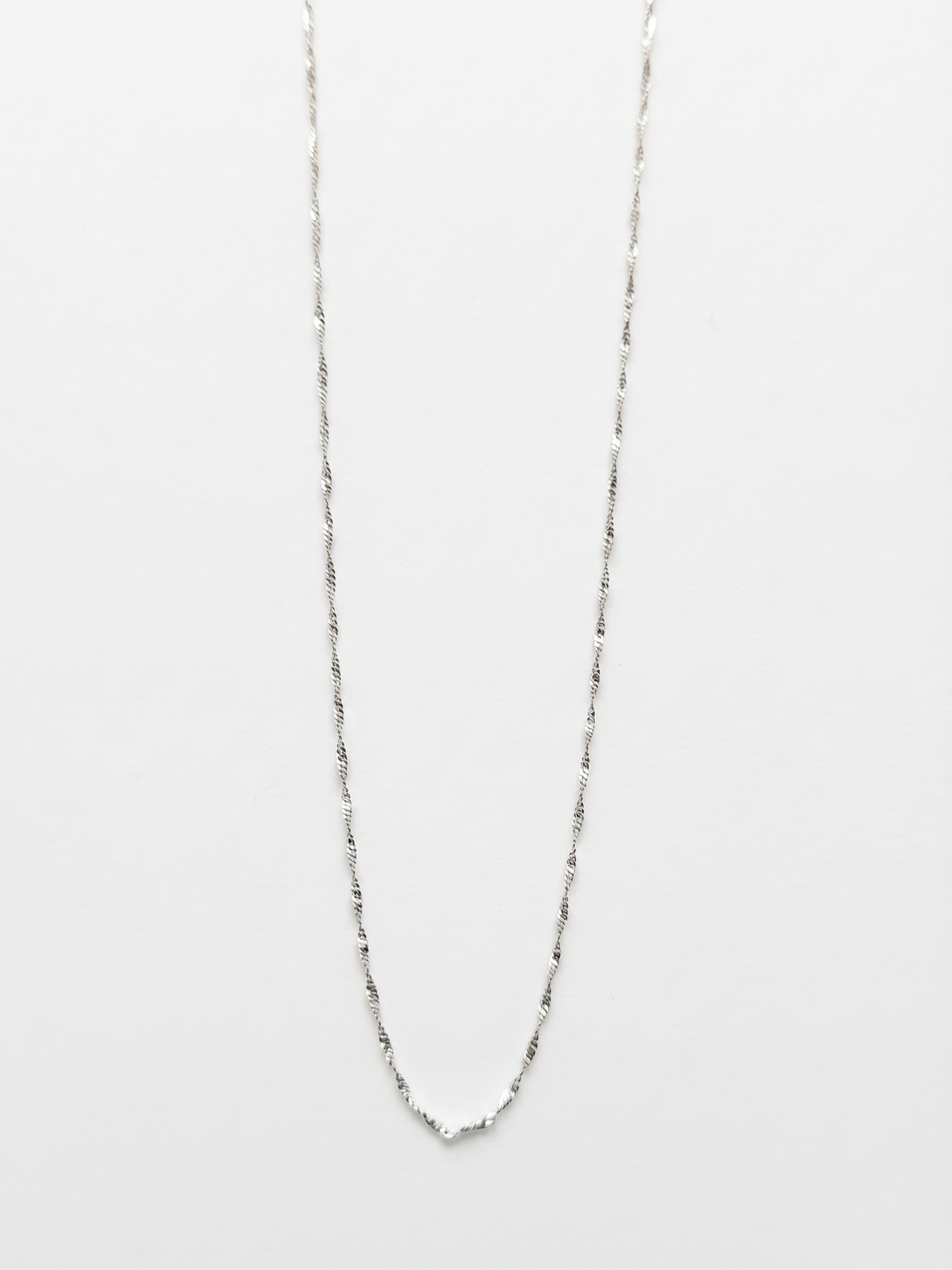 elegant twisted sterling silver chain