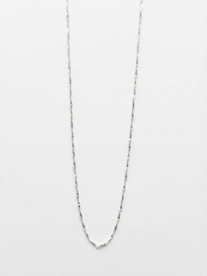 Elegant Twisted Sterling Silver Chain