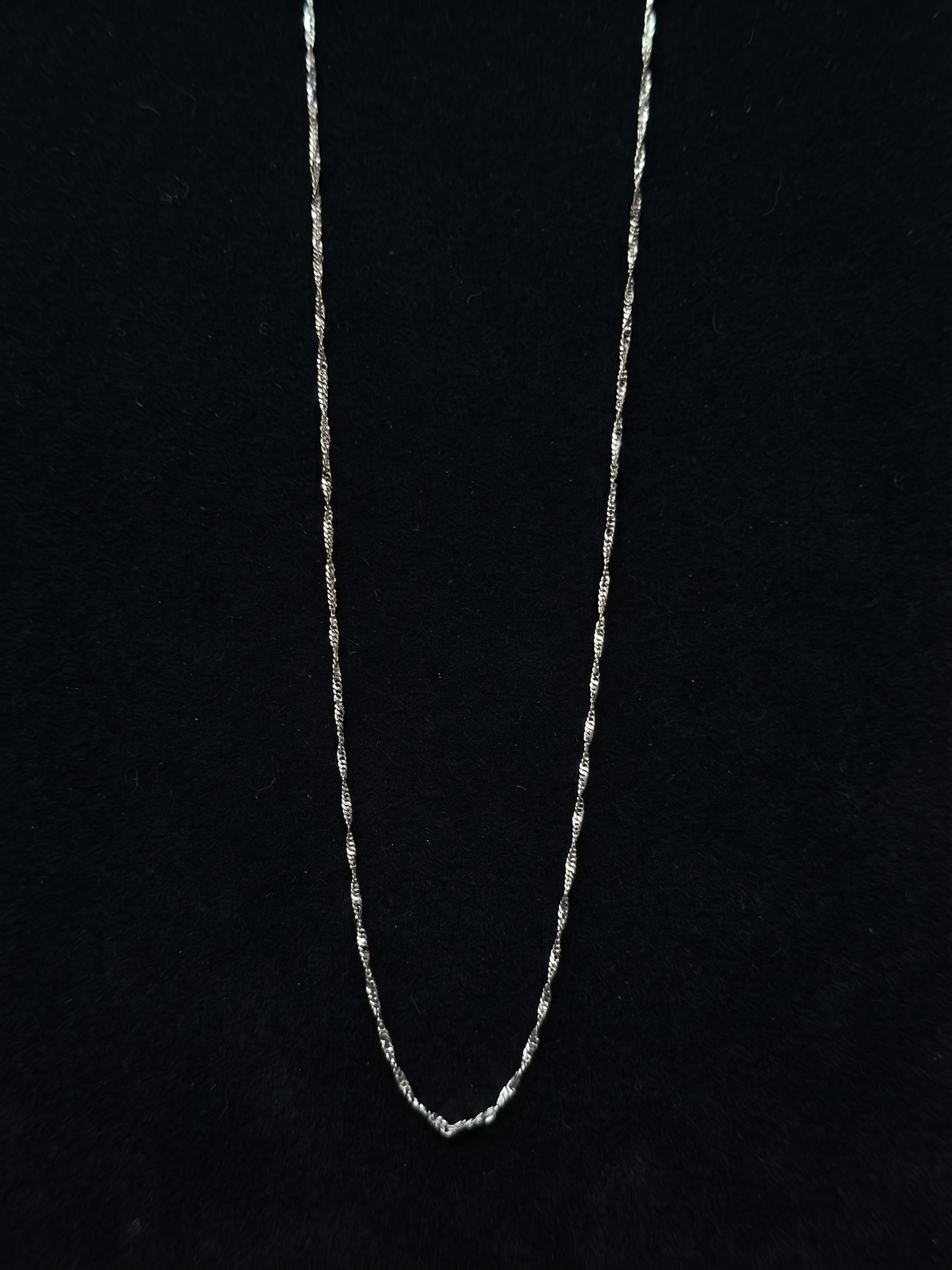 elegant twisted sterling silver chain