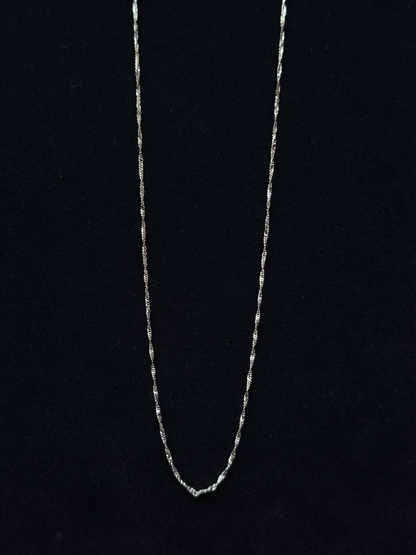 Elegant Twisted Sterling Silver Chain