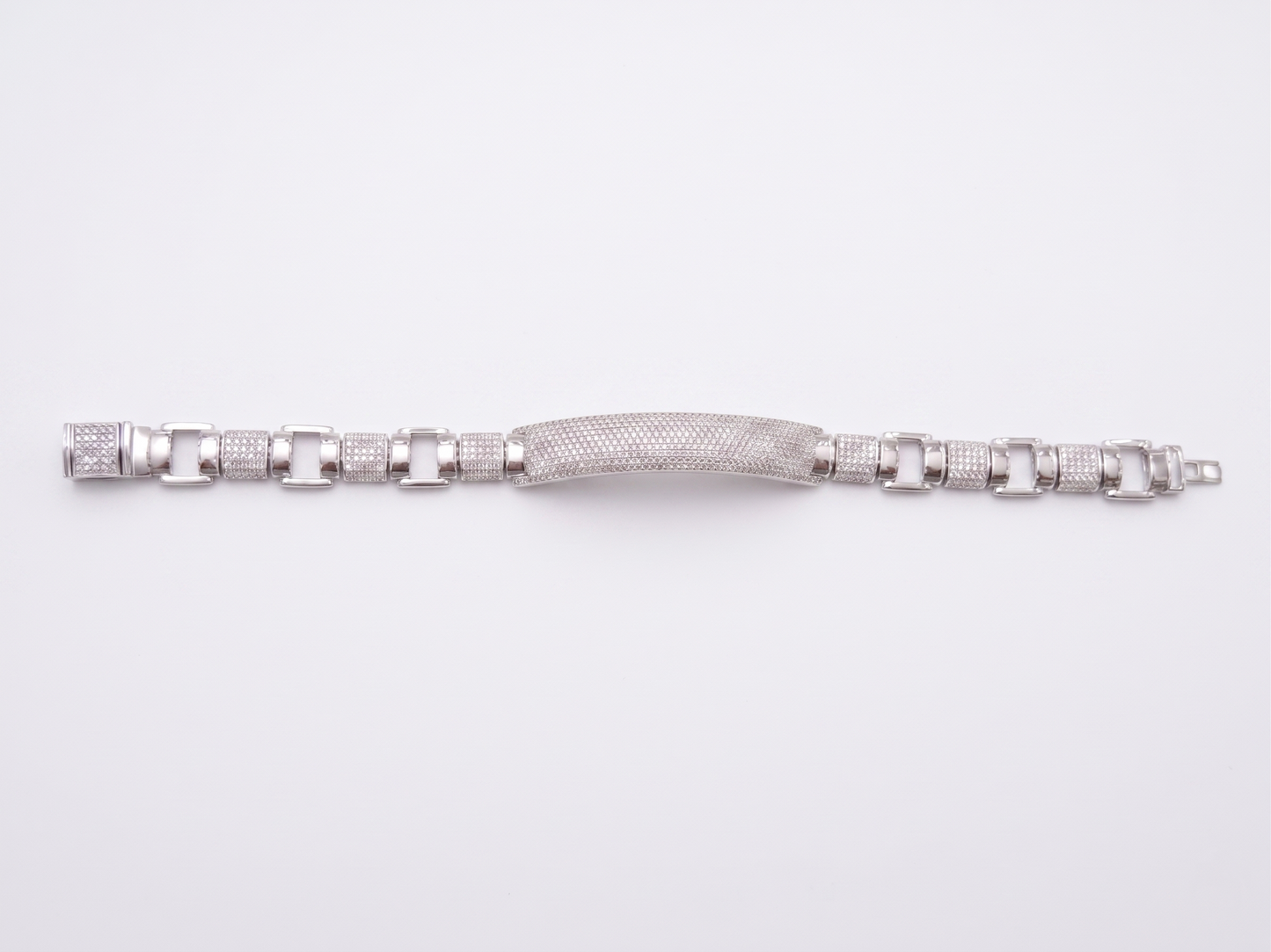 luxe pavé-panel link bracelet