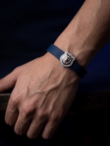 Majestic Shield-Lion Pavé Bracelet