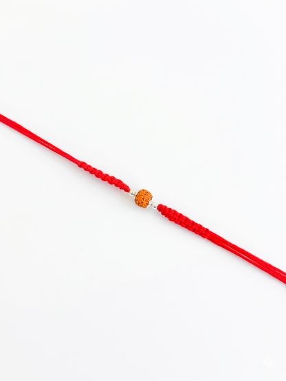 Single Rudraksha Macramé Rakhi