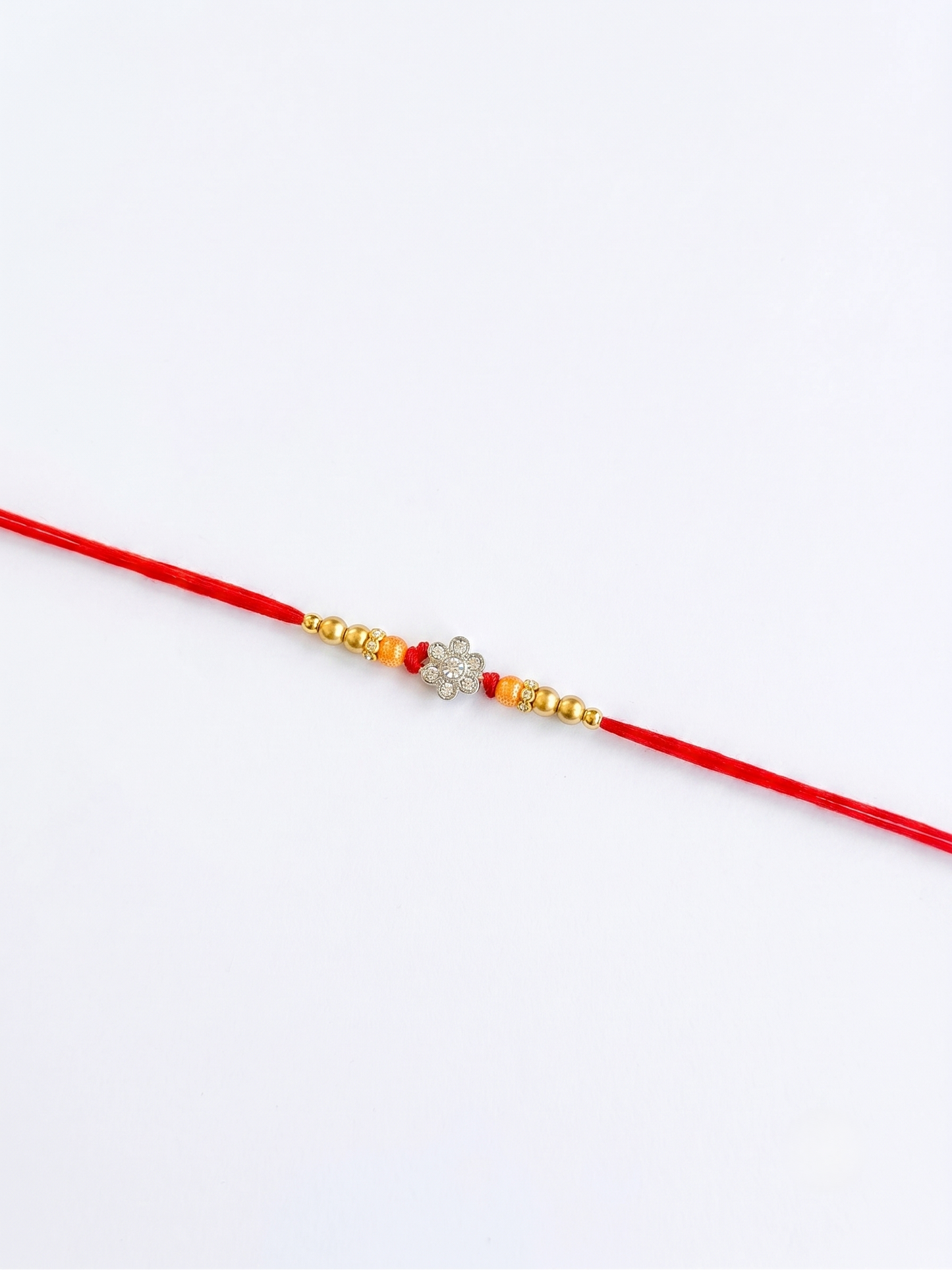 elegant floral diamond rakhi