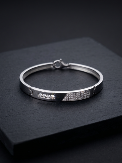 Minimalist Pavé Accent Bangle