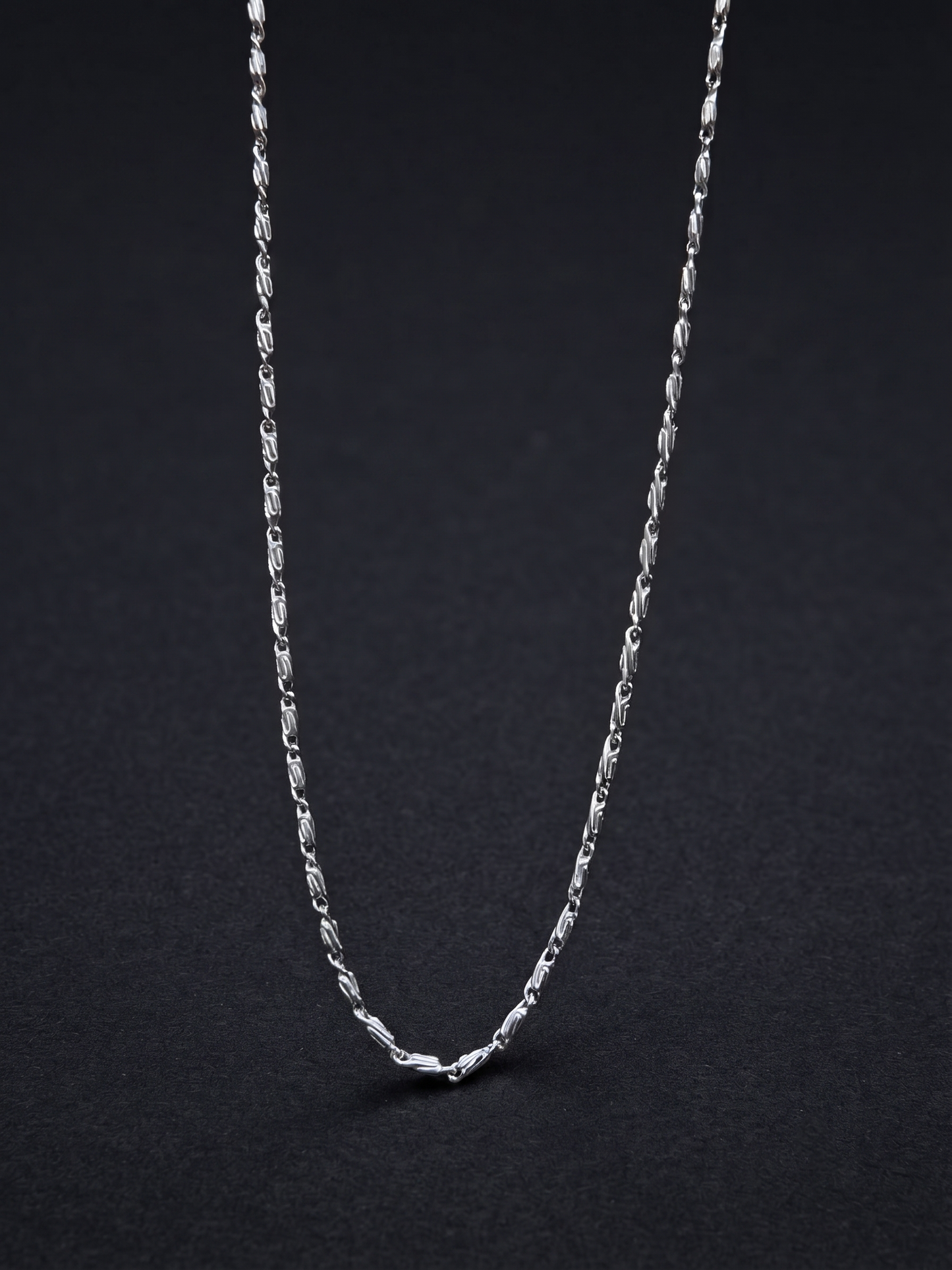 classic textured sterling silver chain