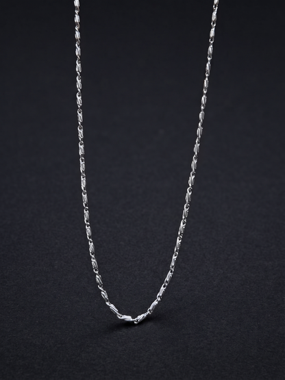 Classic Textured Sterling Silver Chain