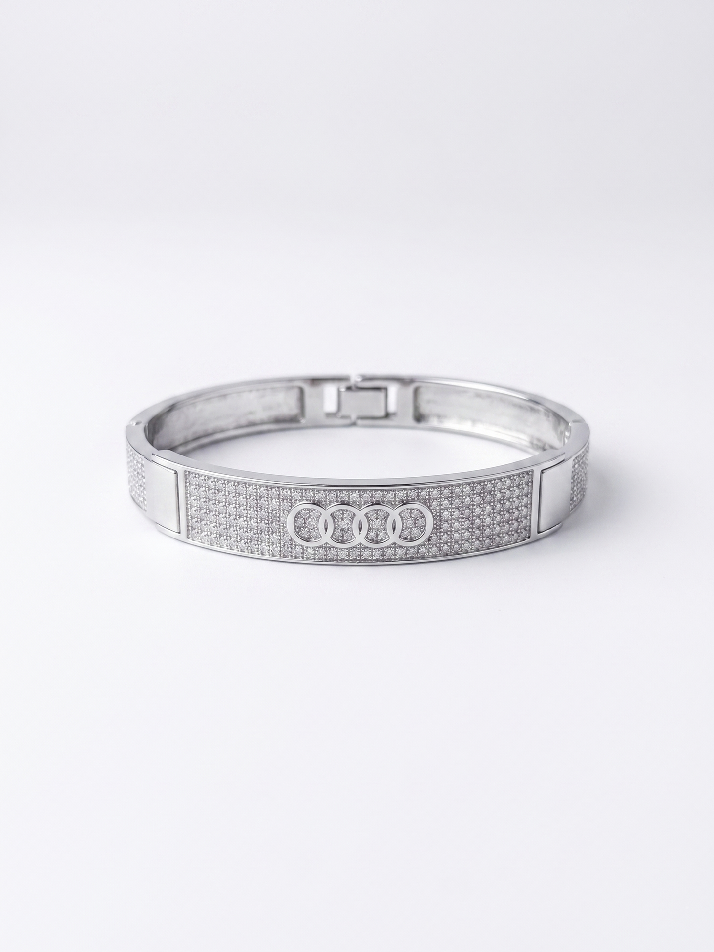 modern audi logo pavé bangle
