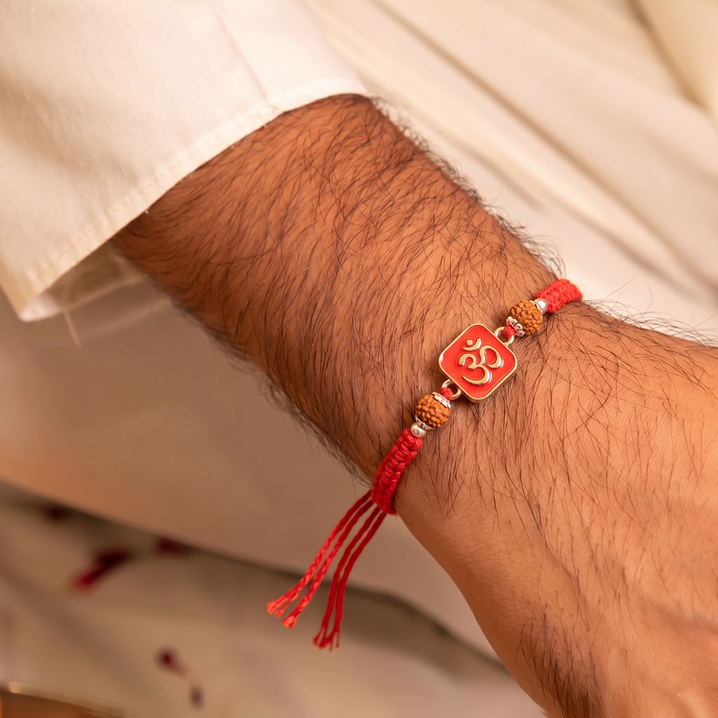 sacred om rudraksha rakhi
