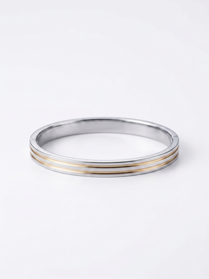 Two-Tone Linear Bangle