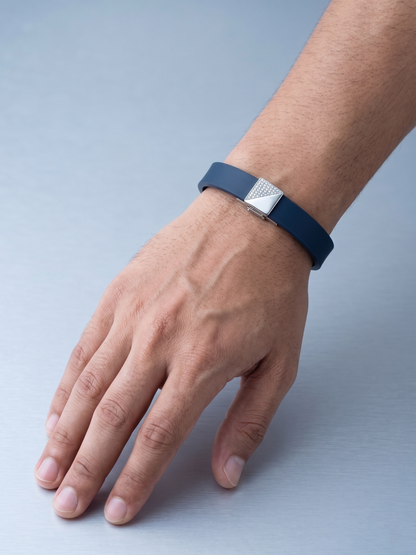 Geometric Half-Pavé Bar Bracelet