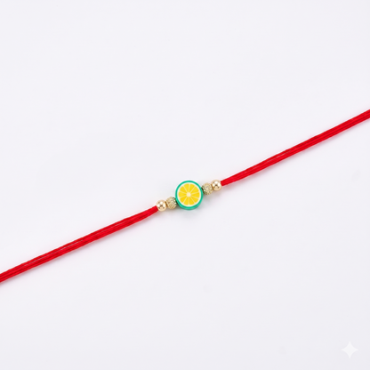 Lemon Slice Charm Sparkle Rakhi