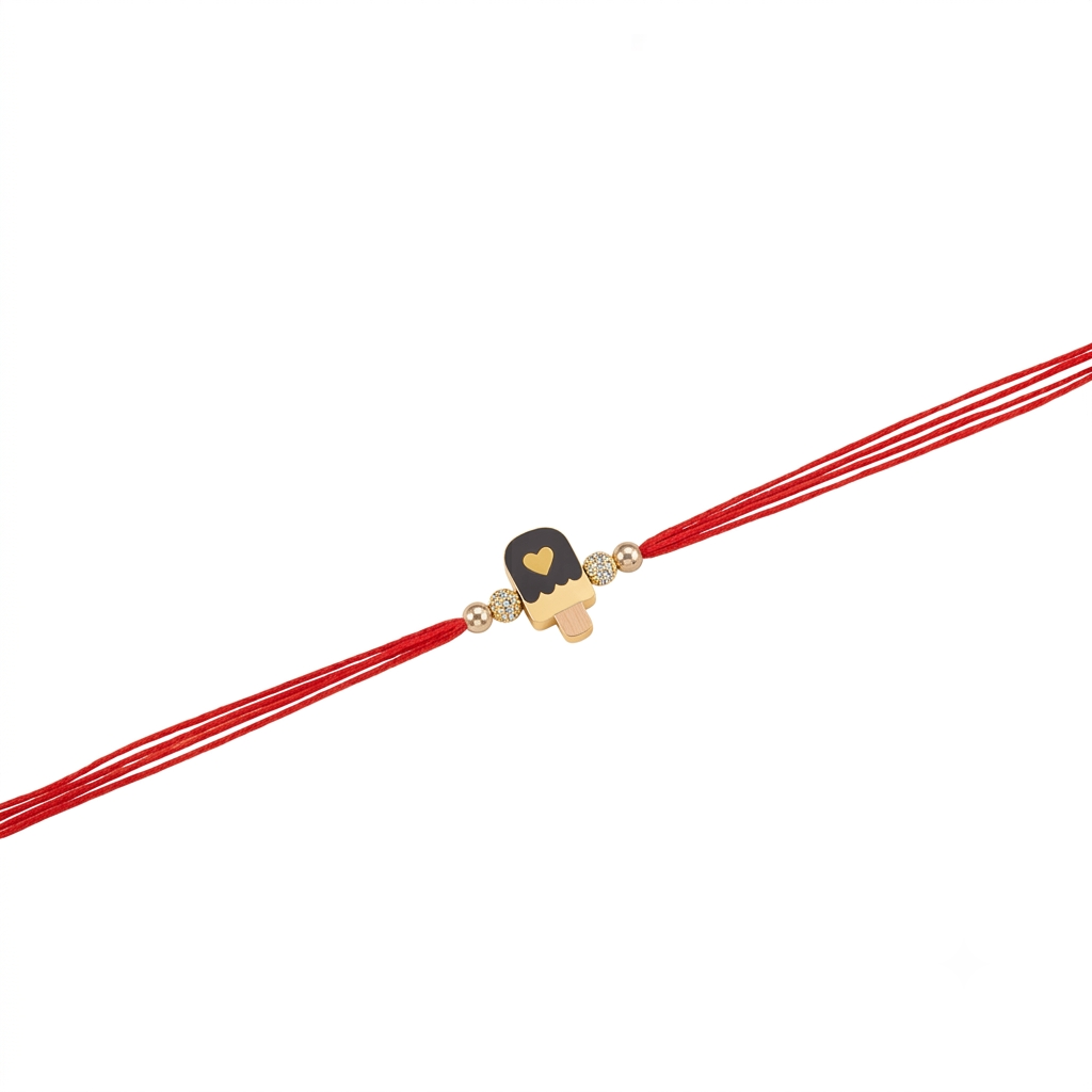 ice cream heart charm rakhi