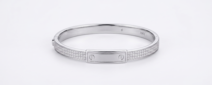 Luxe Pavé Screw-Accented Bangle