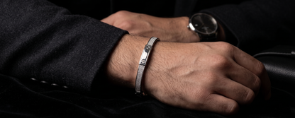 Luxe Pavé Screw-Accented Bangle