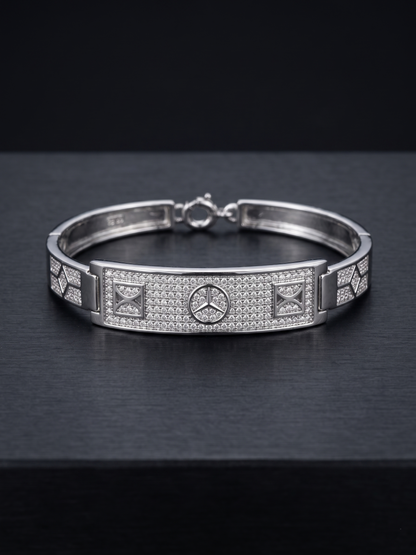 Mercedes Logo Pavé Statement Bangle