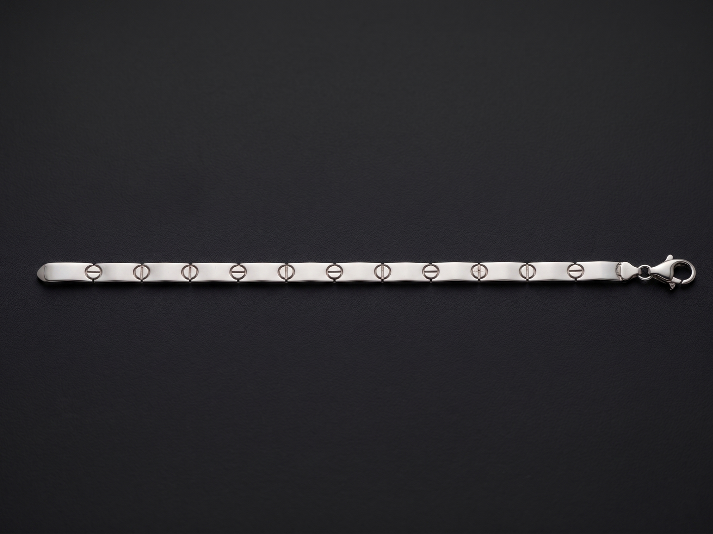 modern screw-accent bar bracelet