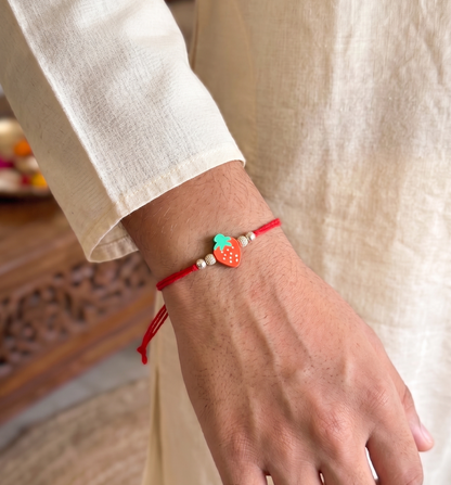 Strawberry Charm Sparkle Rakhi