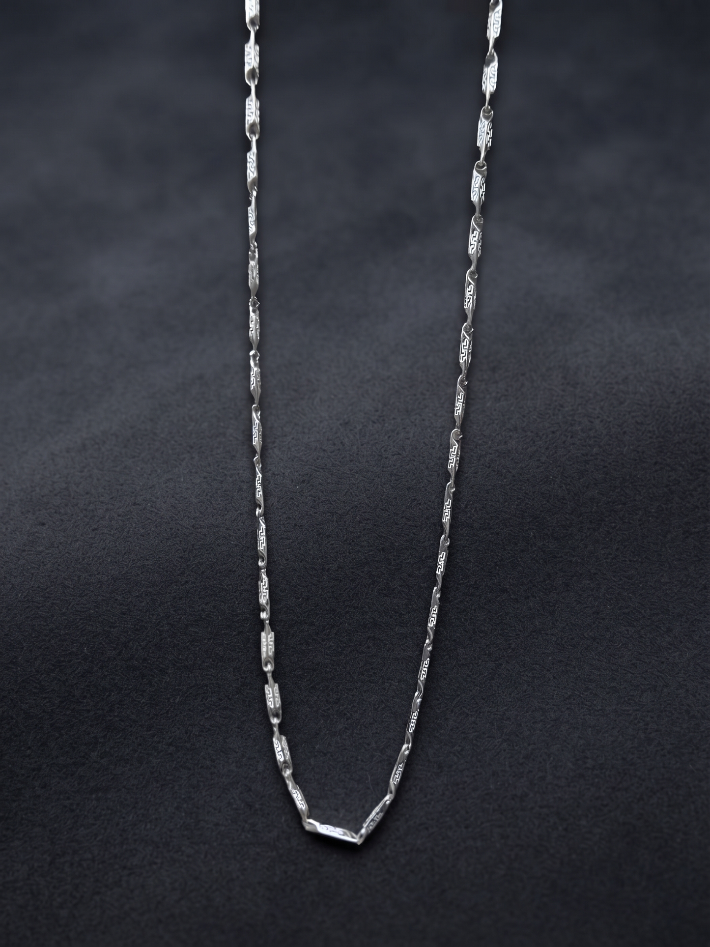 signature greek key sterling silver chain