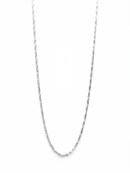 Radiant Twisted Sterling Silver Chain