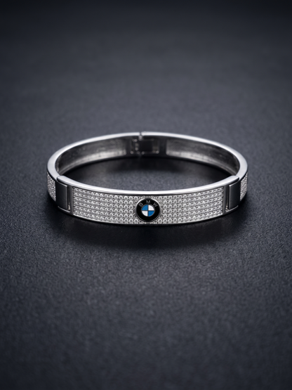 BMW Logo Pavé Bangle Bracelet