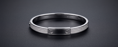 Luxe Pavé Screw-Accented Bangle